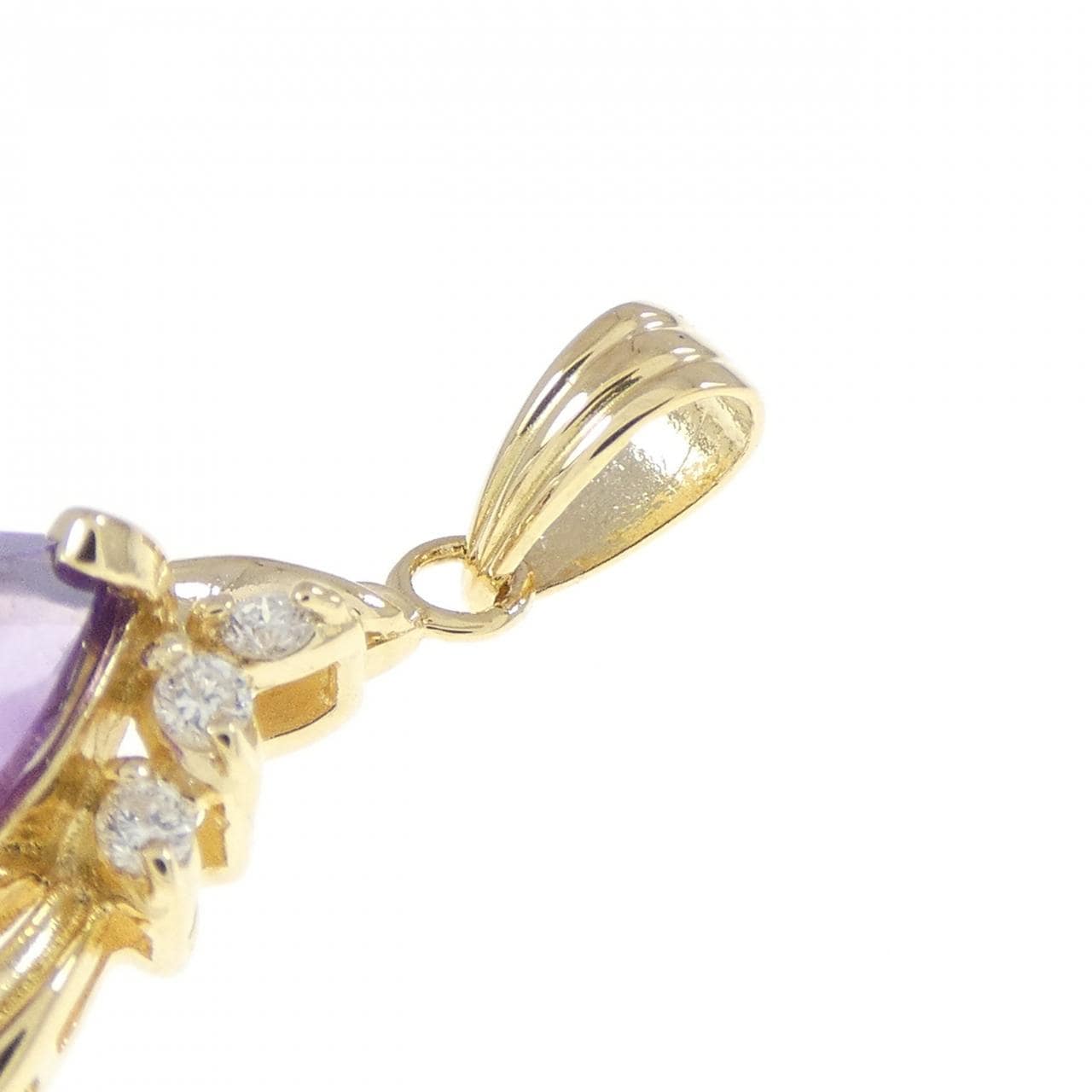 K18YG アメジスト ペンダント 1.37CT