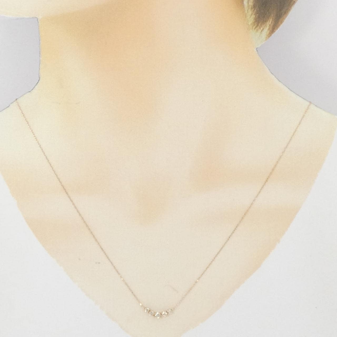 K18PG ダイヤモンド ネックレス 0.20CT