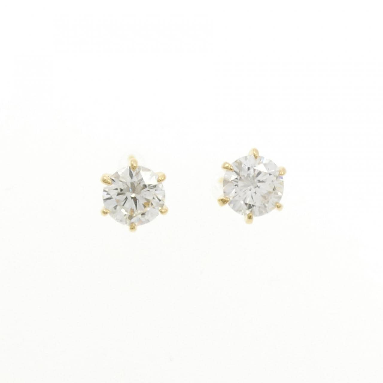 【リメイク】K18YG/ST ダイヤモンド ピアス 0.508CT 0.529CT G-H SI1 VG