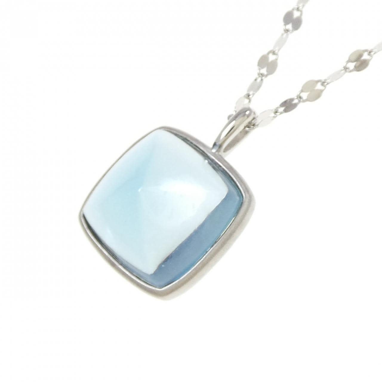 PT900/Pure PT Blue Topaz Necklace 5.00CT