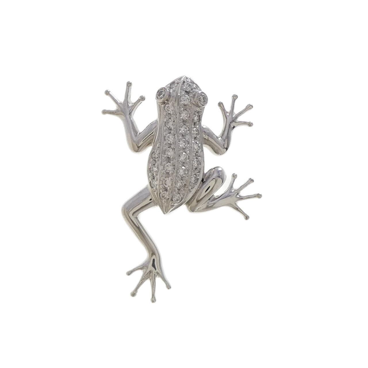 PT900 フロッグ ダイヤモンド ブローチ 0.23CT