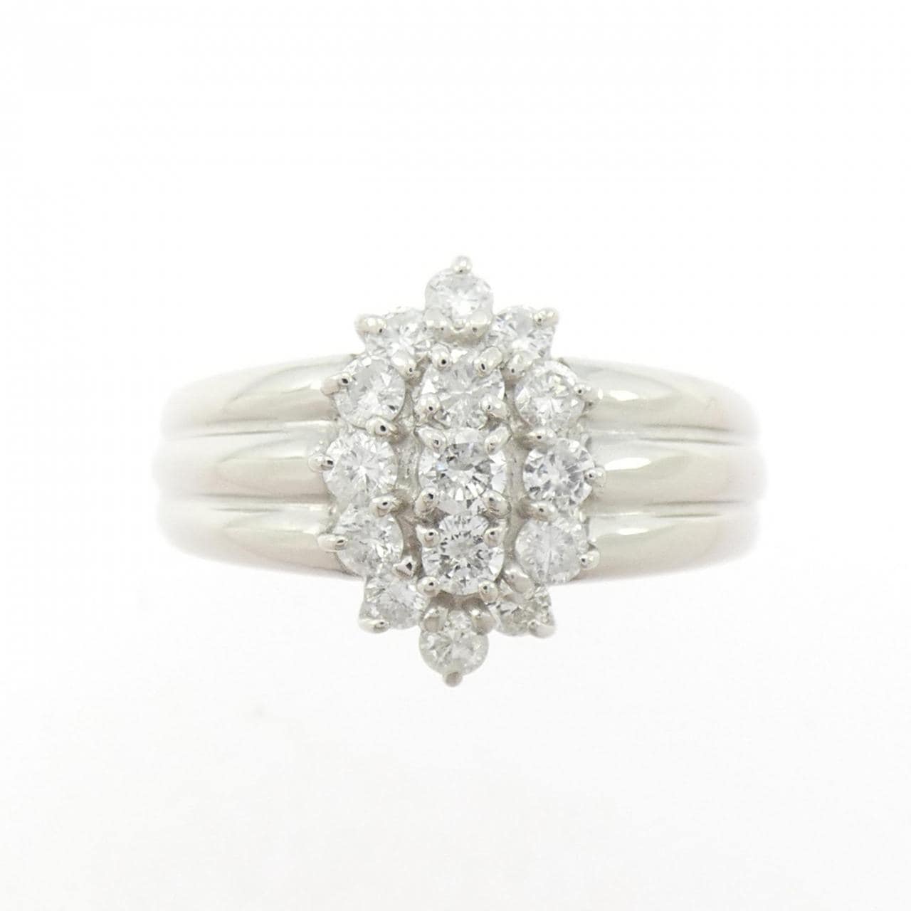 PT850钻石戒指，0.55克拉