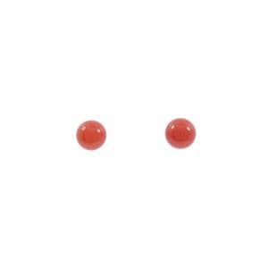 【新品】K18YG サンゴ ピアス 5mm