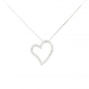 K18WG ハート ダイヤモンド ネックレス 0.30CT