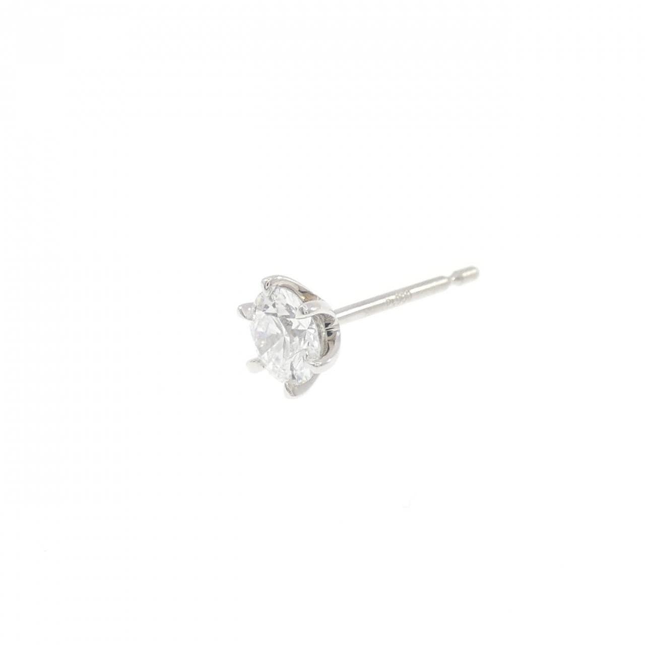 【リメイク】PT900/ST ダイヤモンド ピアス 0.306CT E SI1 VG 片耳