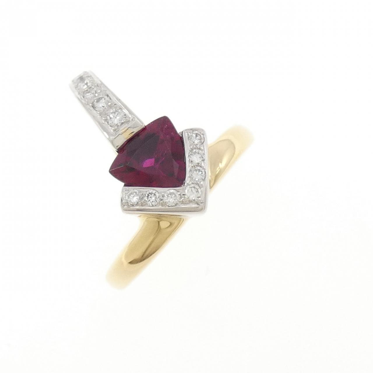 K18YG/PT900 紅寶石碧璽戒指 1.39CT