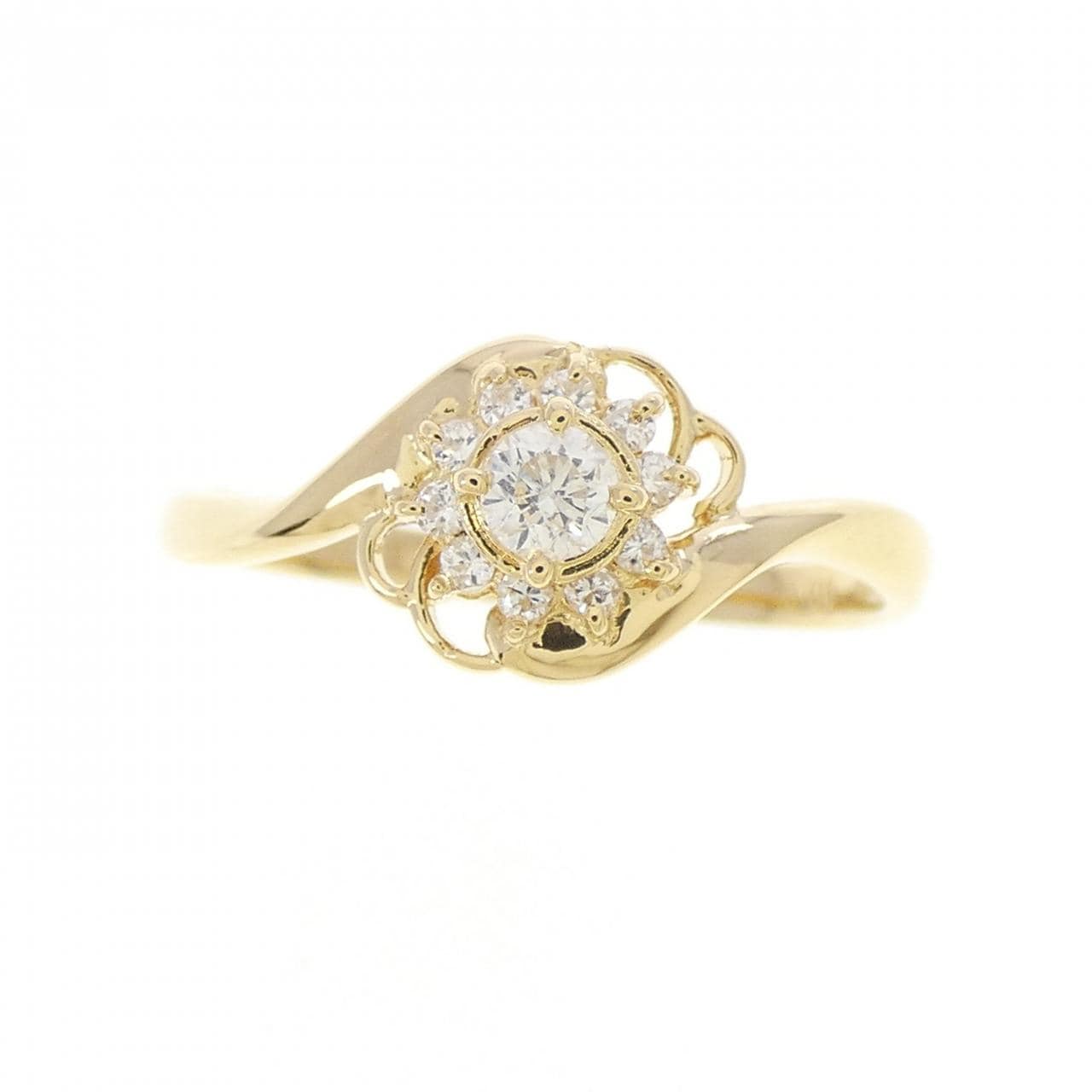 K18YG ダイヤモンド リング 0.09CT