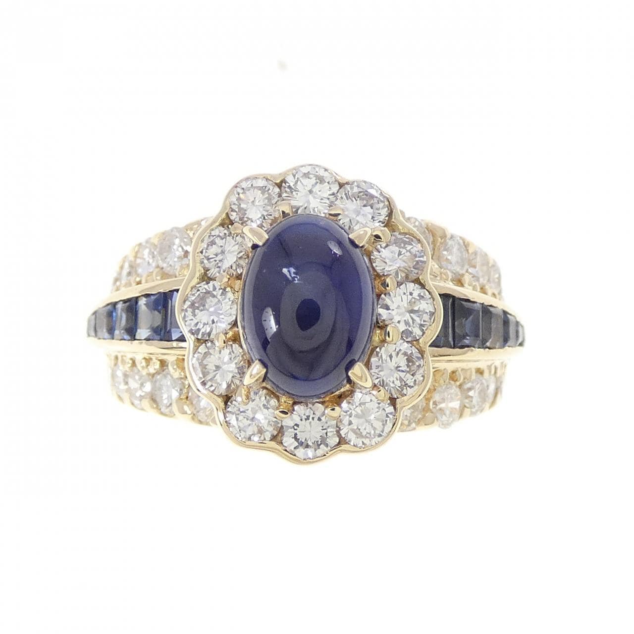 K18YG サファイヤ リング 2.80CT