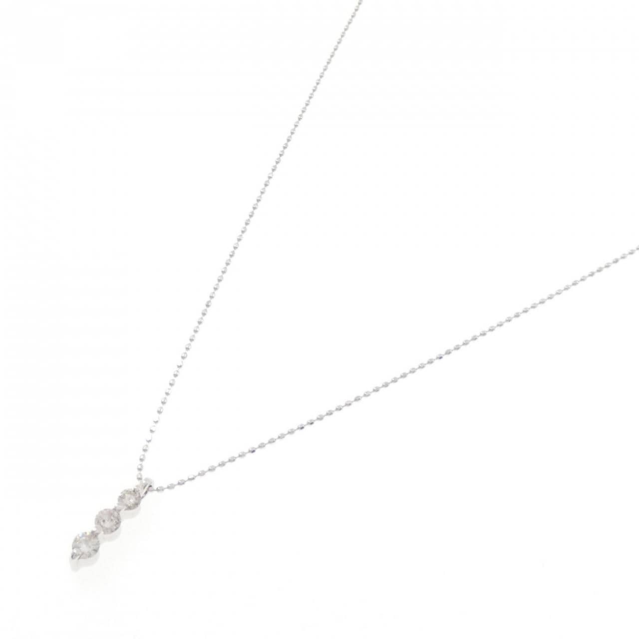 K18WG ダイヤモンド ネックレス 0.30CT