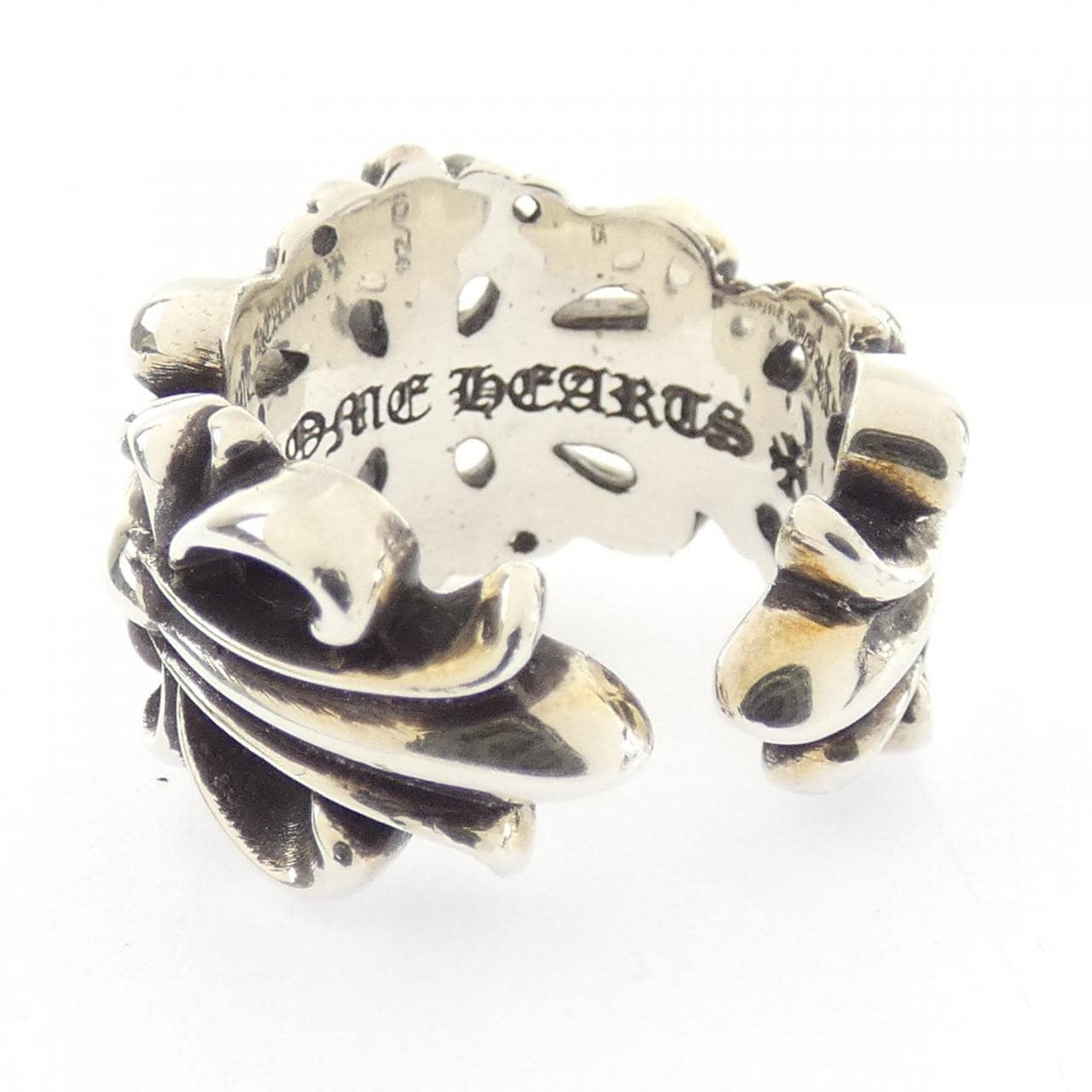クロムハーツ CHROME HEARTS DBL FLORAL CROSS OPEN ダブルフローラルクロス 207081100SLVXXX001 RING