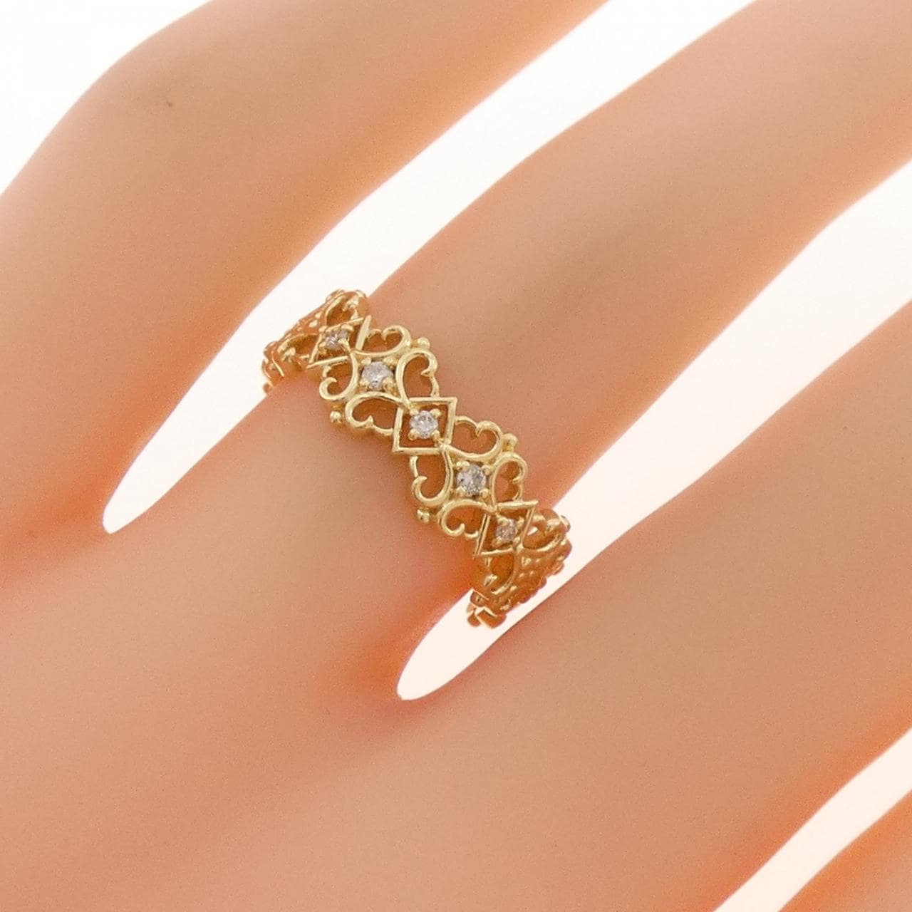 K18YG ダイヤモンド リング 0.04CT