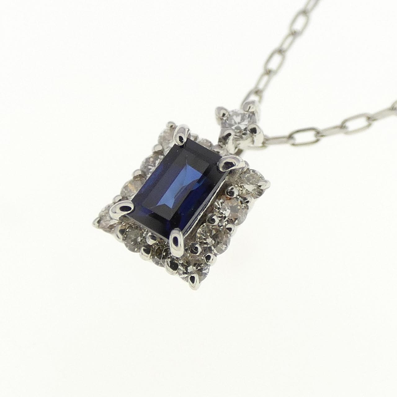 【新品】PT サファイヤ ネックレス 0.13CT