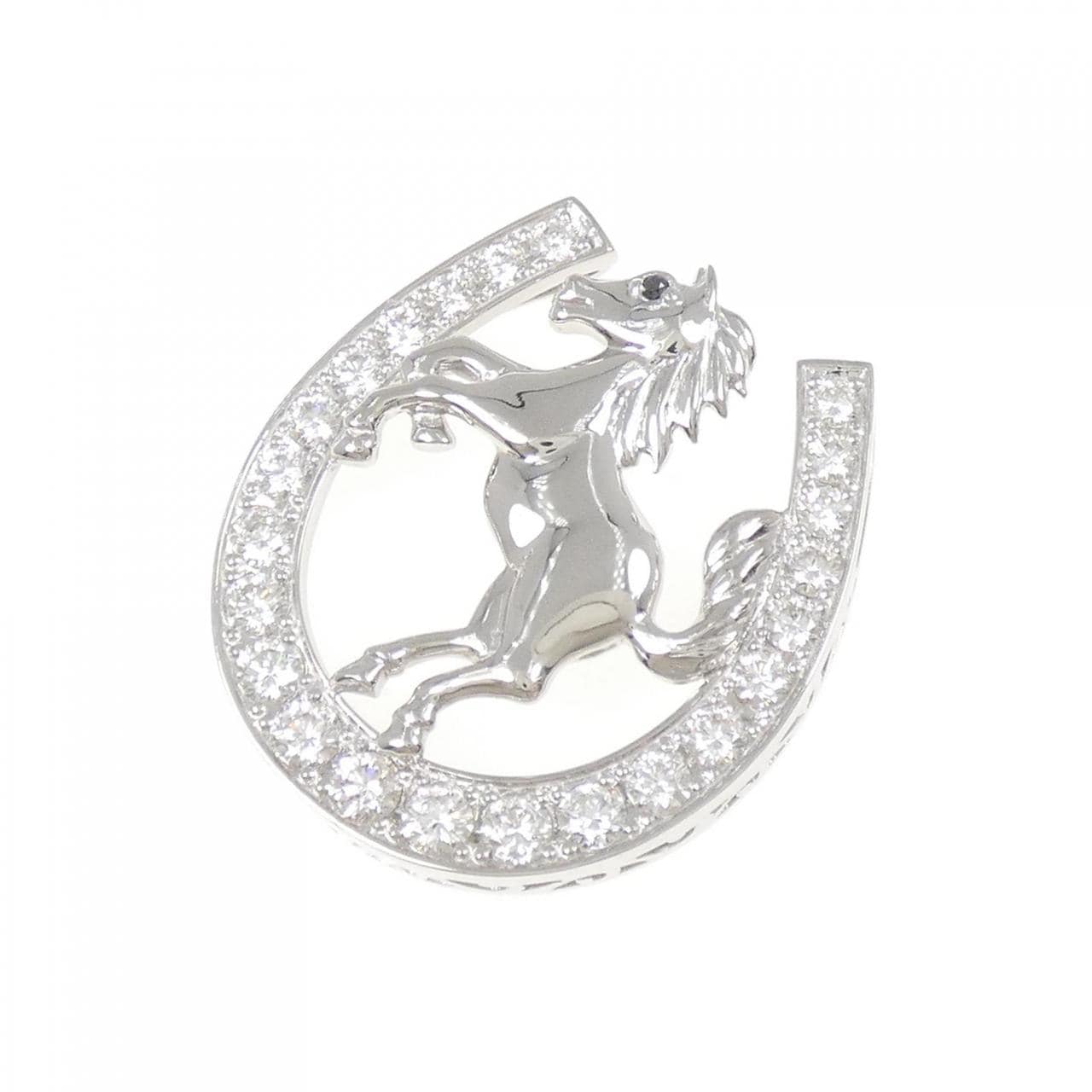 PT900 ホース ダイヤモンド ペンダント 1.60CT