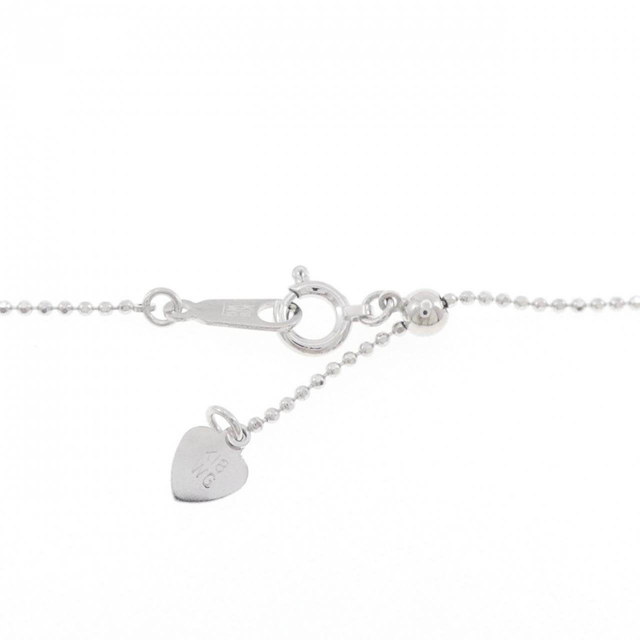 K18WG ハート ダイヤモンド ネックレス 0.25CT
