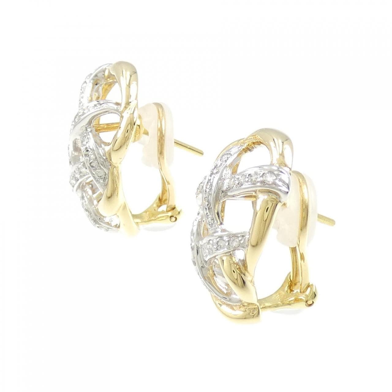 K18YG/K18WG Diamond earrings 0.72CT