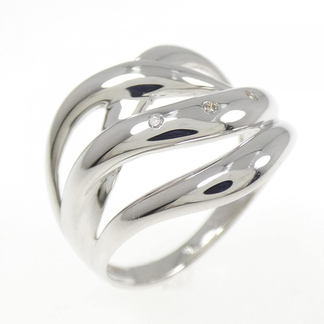 K10WG ダイヤモンド リング 0.02CT