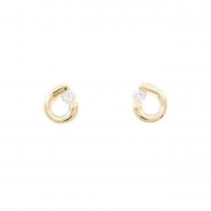 K18YG ダイヤモンド ピアス 0.12CT