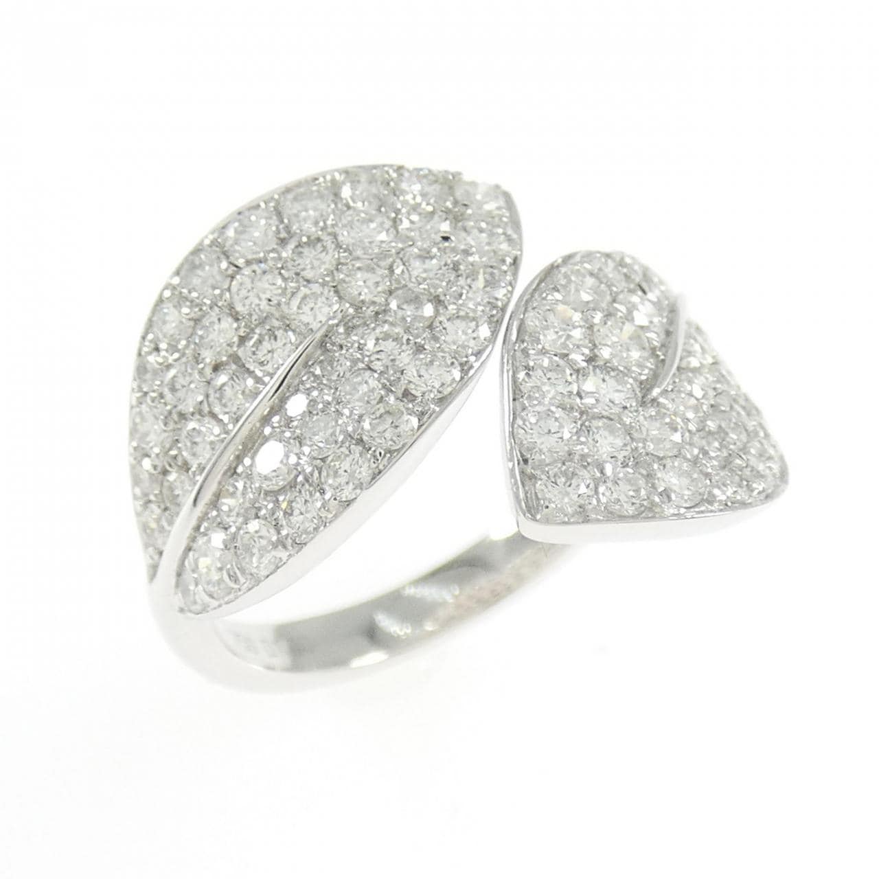 750WG リーフ ダイヤモンド リング 1.00CT