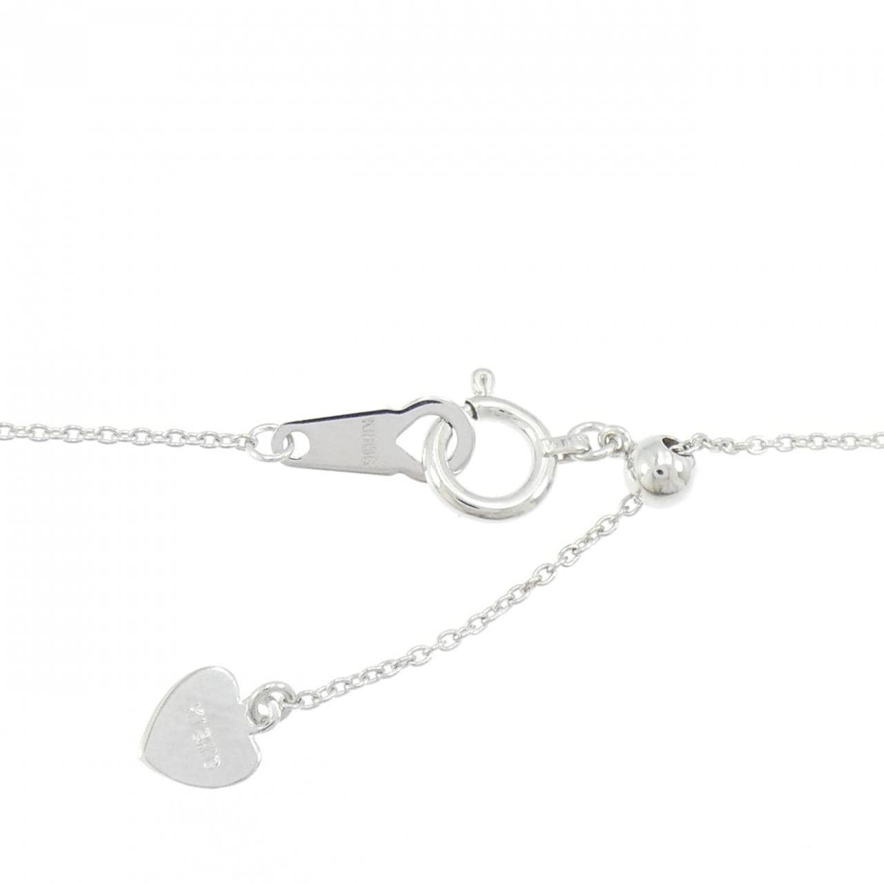 K18WG ローズ ダイヤモンド ネックレス 0.50CT