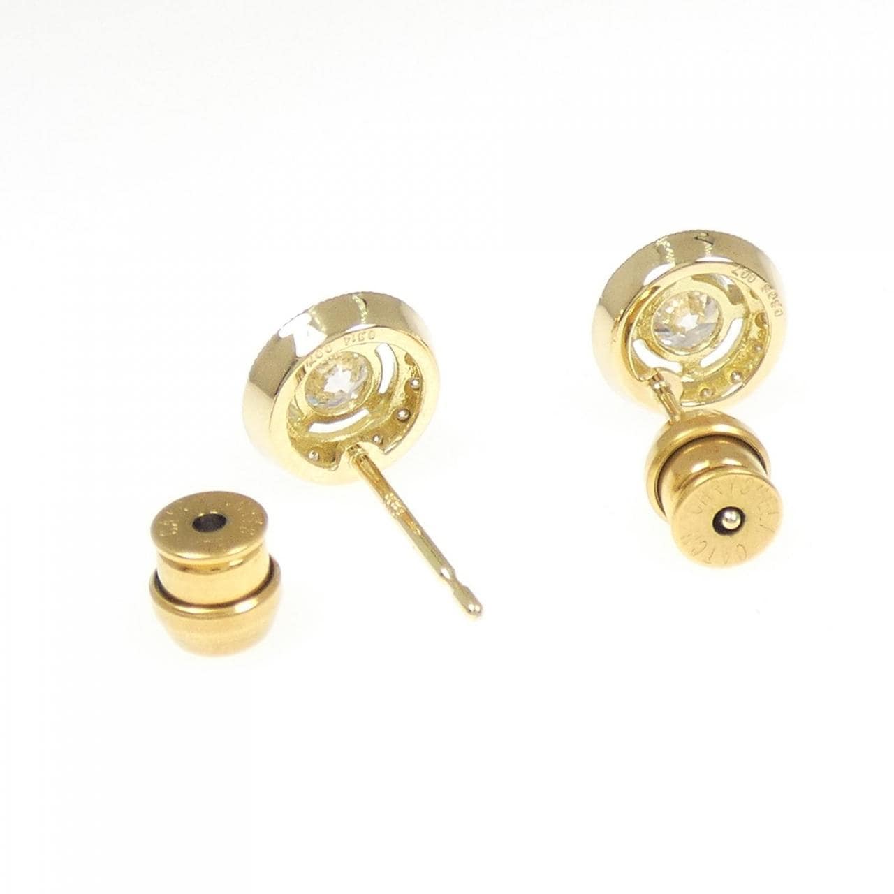 【リメイク】K18YG/ST ダイヤモンド ピアス 0.306CT 0.314CT G VS2 3EXT H&C
