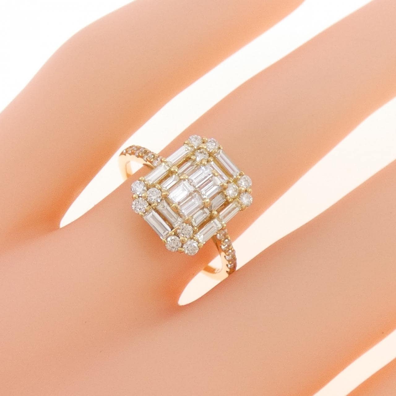 [BRAND NEW] K18YG Diamond ring 1.00CT
