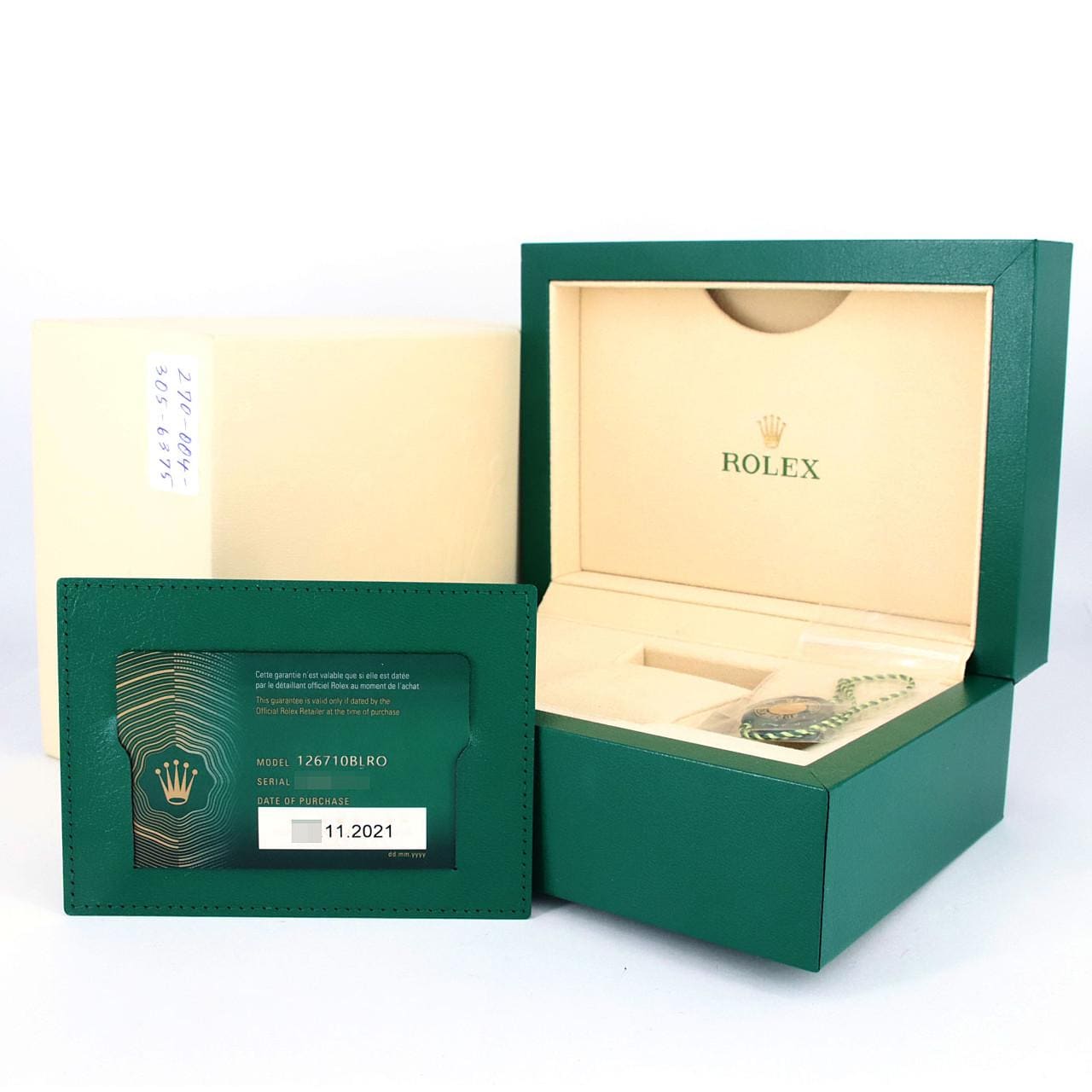 ロレックス GMTマスターⅡ 126710BLRO･3 SS 自動巻 ランダム番