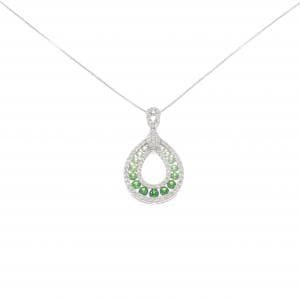 K18WG グリーンガーネット ネックレス 0.43CT