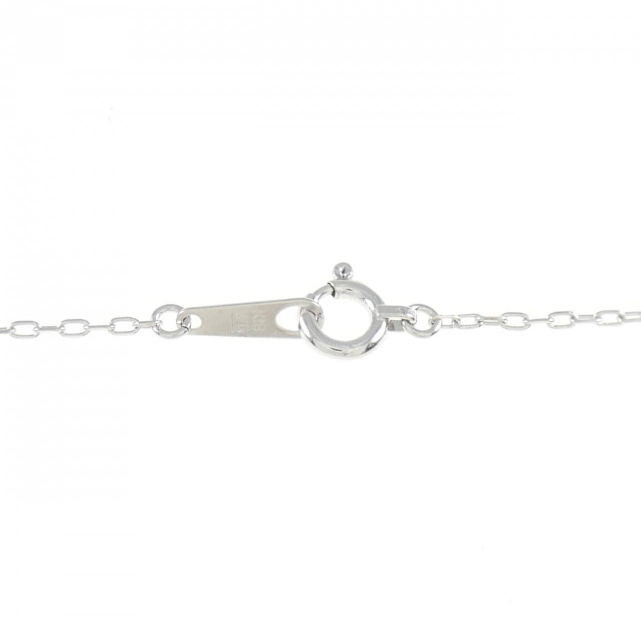 K18WG ホースシュー ダイヤモンド ネックレス 0.30CT