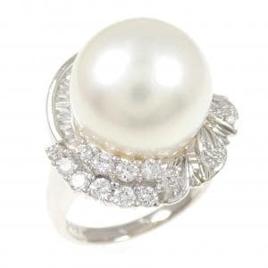 PT900 白蝶パール リング 13.8mm