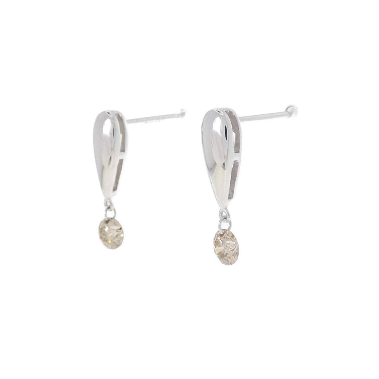 K18WG ダイヤモンド ピアス 0.30CT