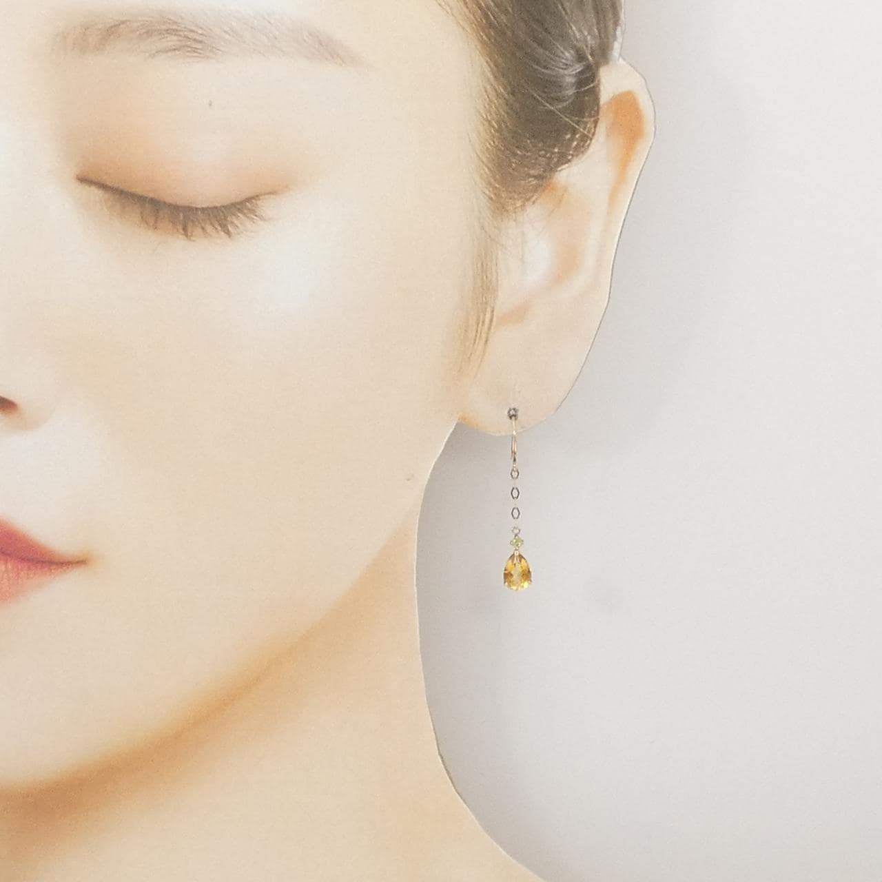 K10YG シトリン ピアス