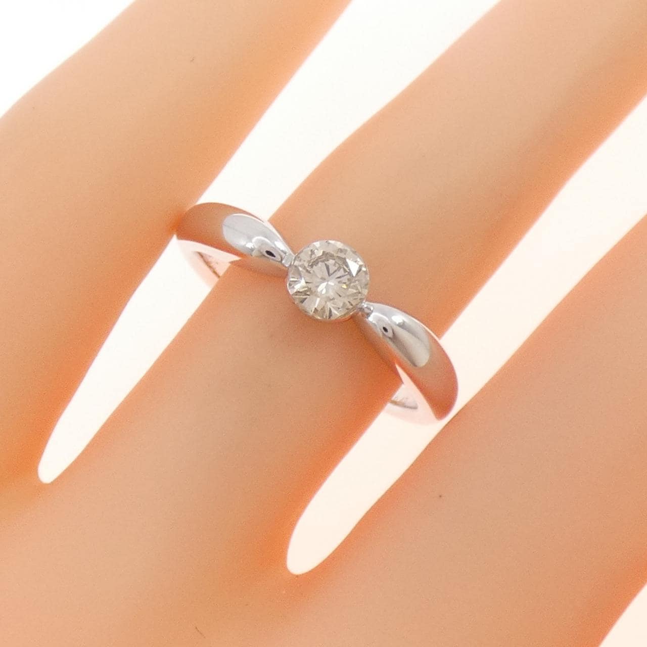 K18WG ダイヤモンド リング 0.40CT