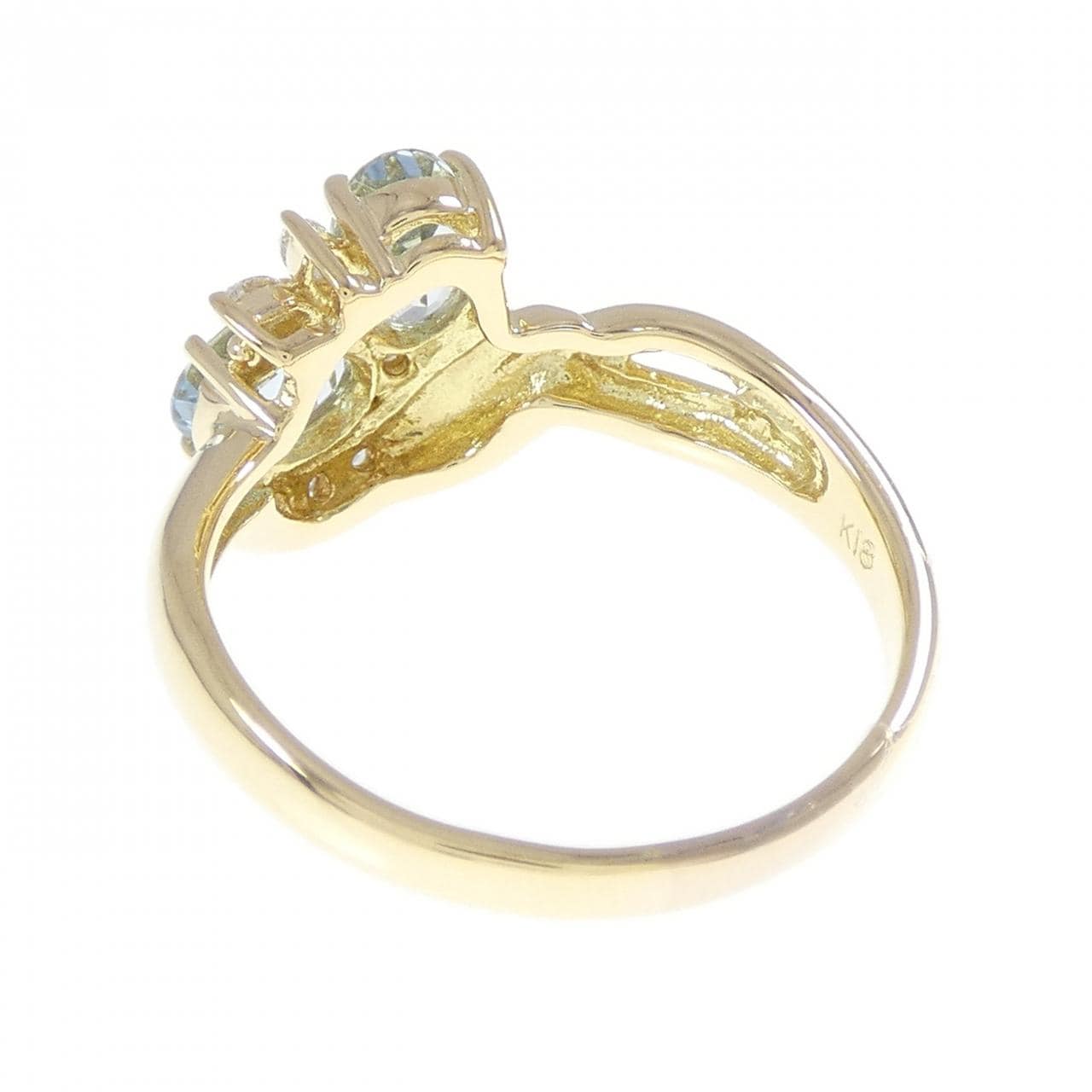 K18YG アクアマリン リング 0.95CT