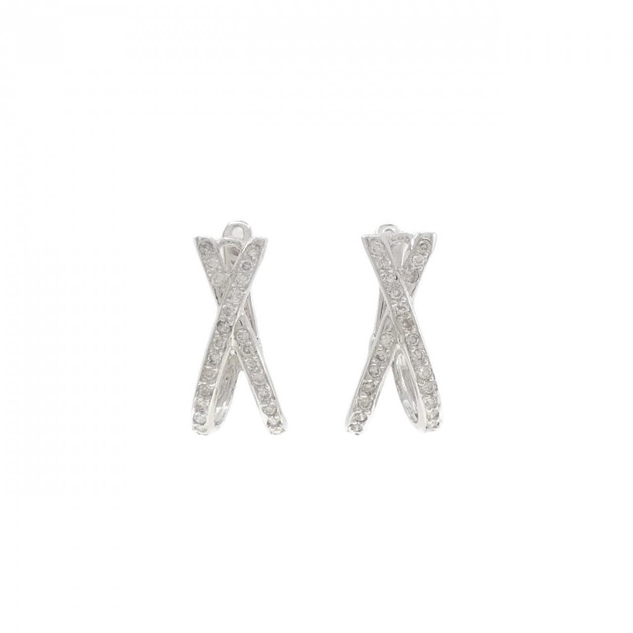 K18WG ダイヤモンド ピアス 0.46CT