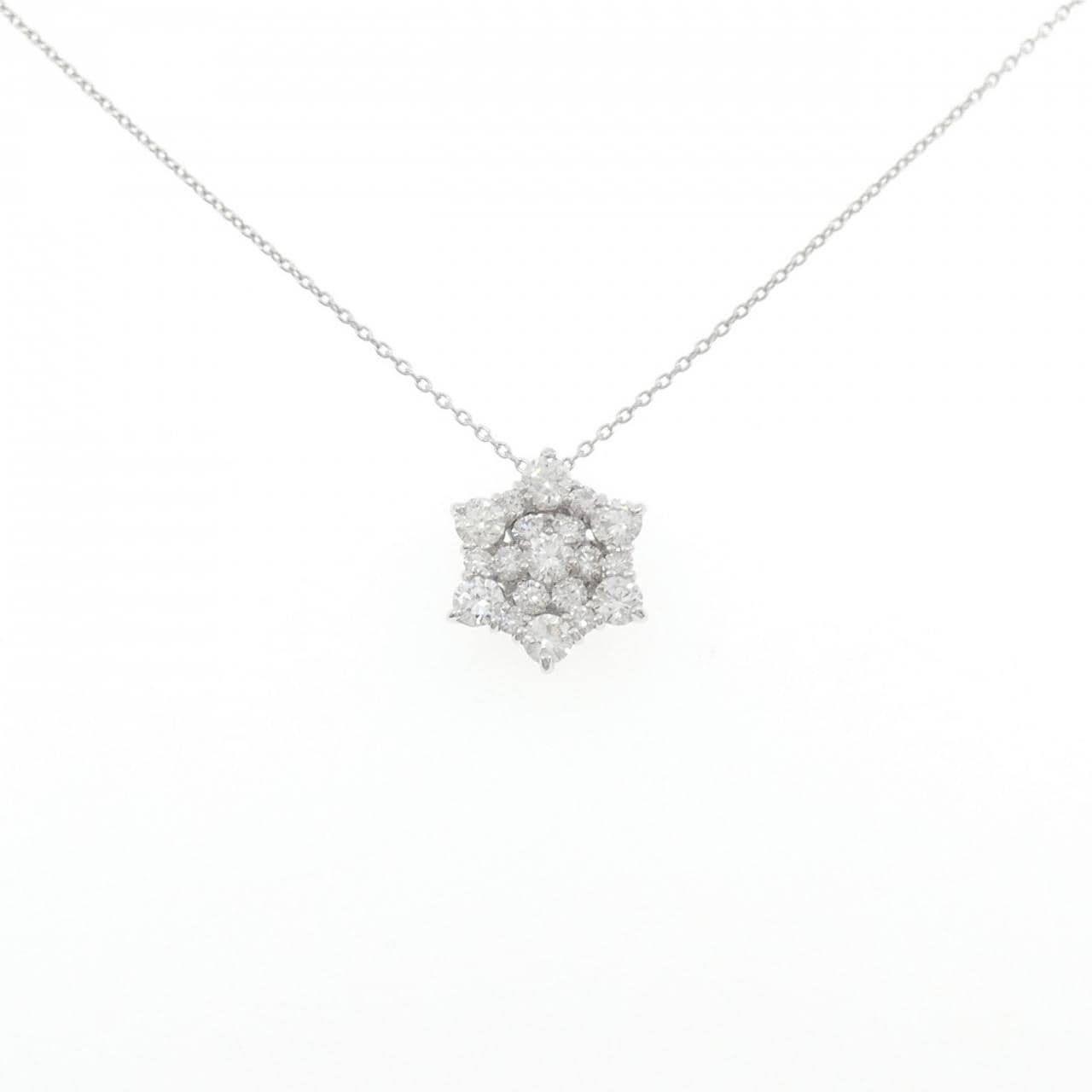 K18WG ダイヤモンド ネックレス 1.00CT