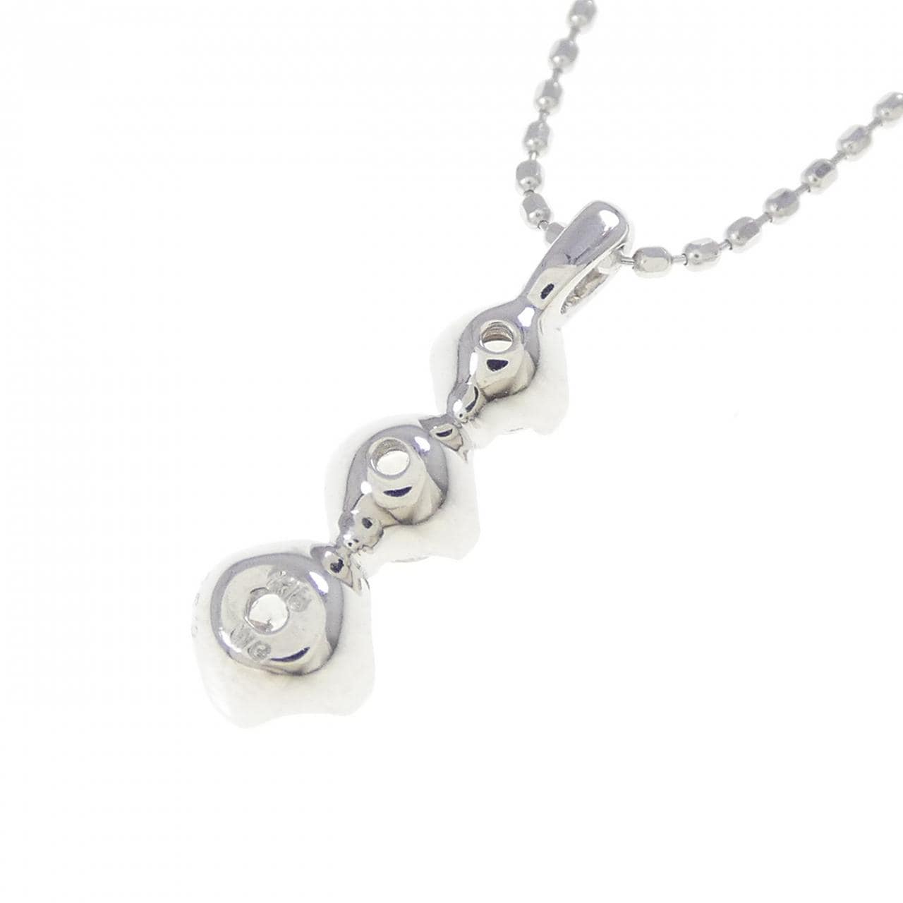 K18WG/750WG Diamond necklace 0.30CT