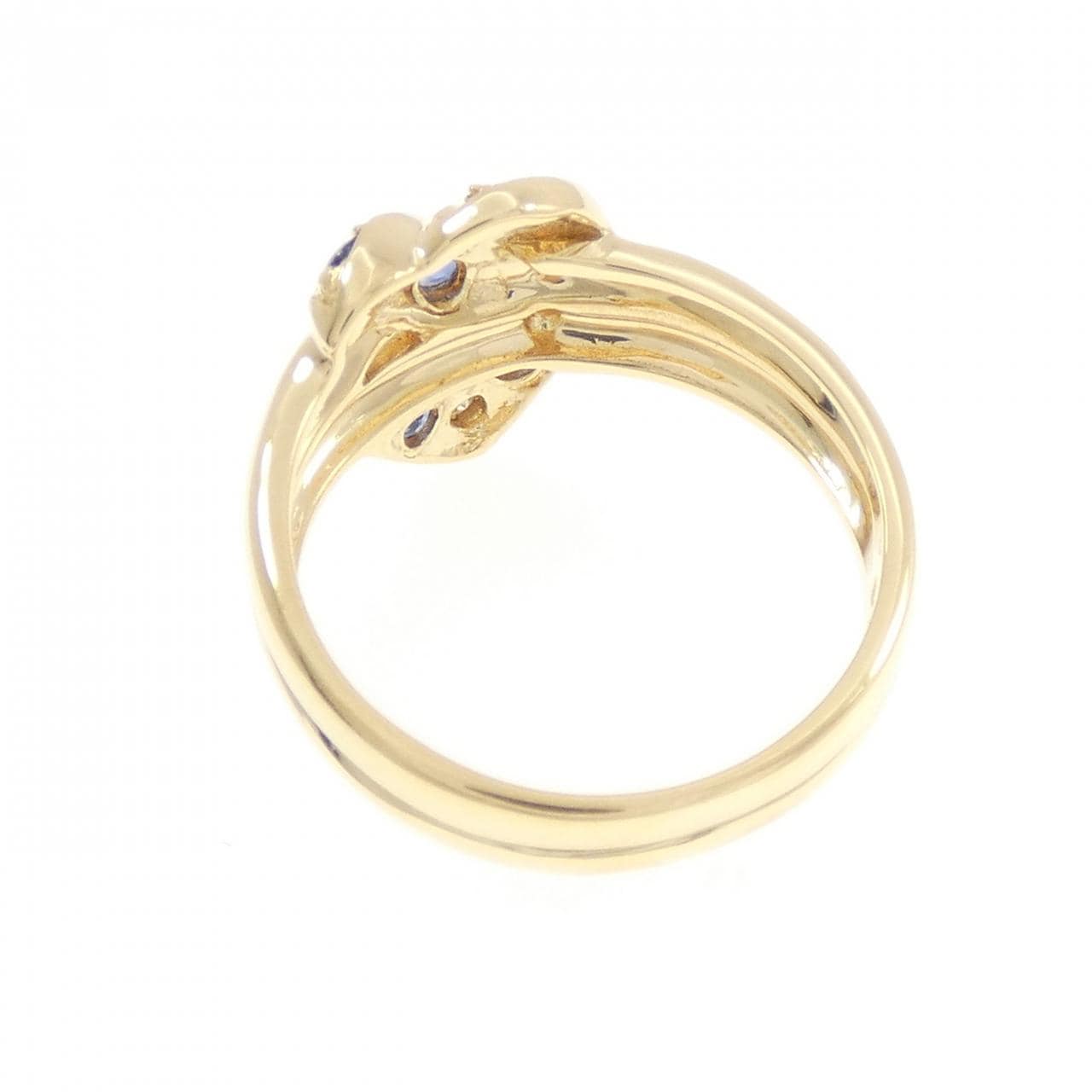 K18YG サファイヤ リング 0.32CT