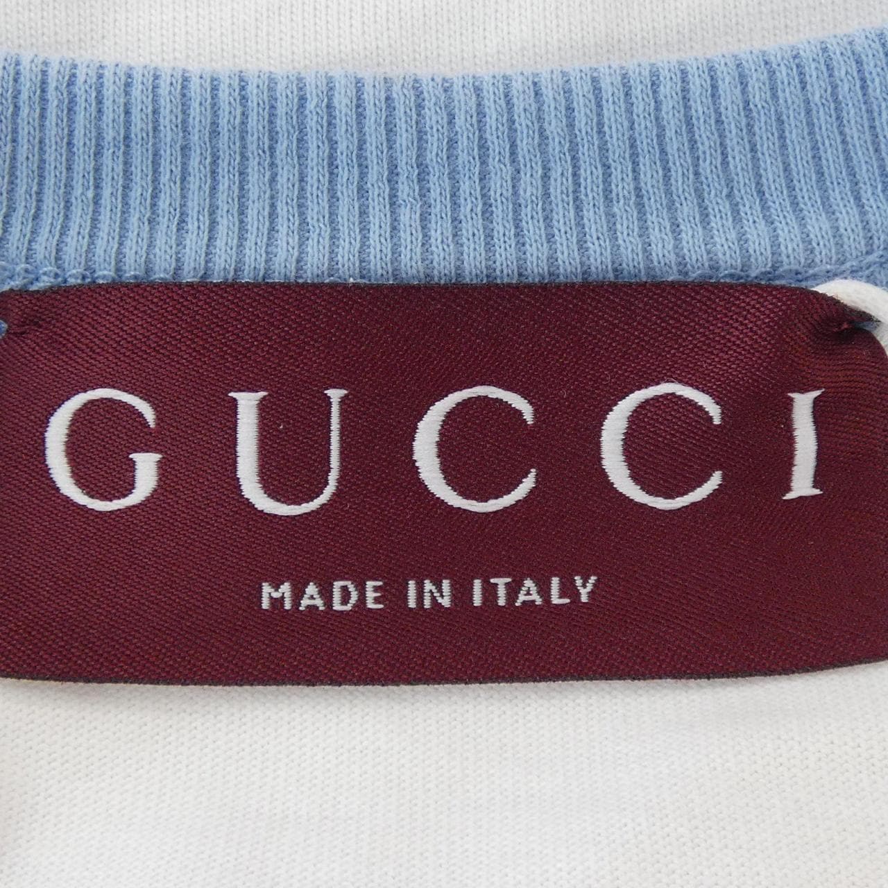 グッチ GUCCI エンブロイダリー付きコットンジャージーTシャツ ダブルG 818787 XJG5A Tシャツ