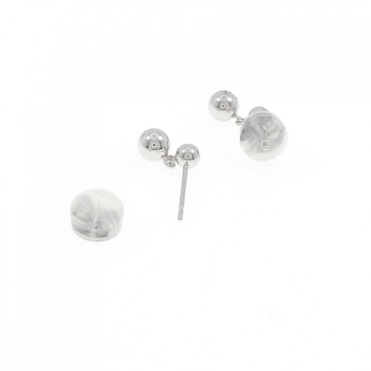K18WG ダイヤモンド ピアス 0.04CT