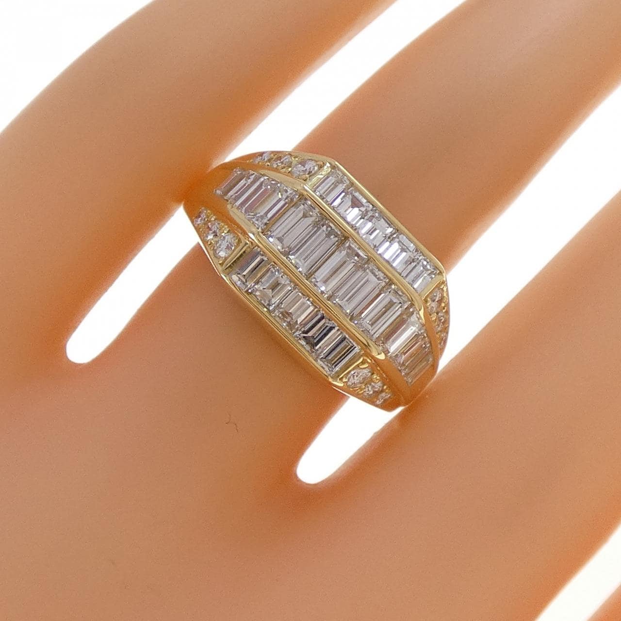 K18YG ダイヤモンド リング 2.10CT