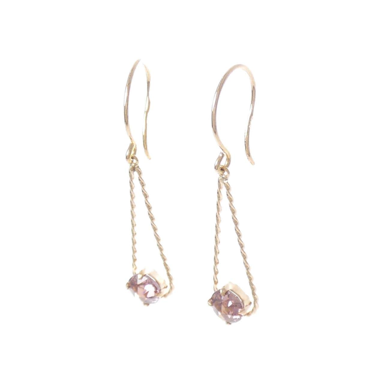 K18PG キュービック ピアス