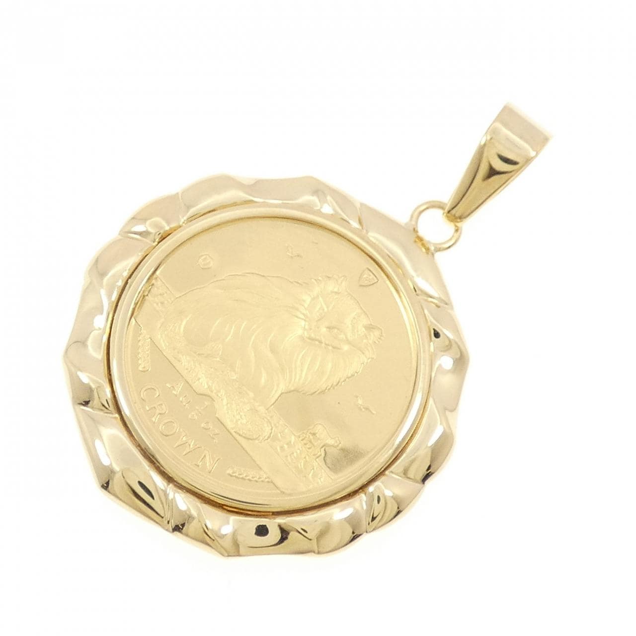 K18YG(枠) コイン ペンダント