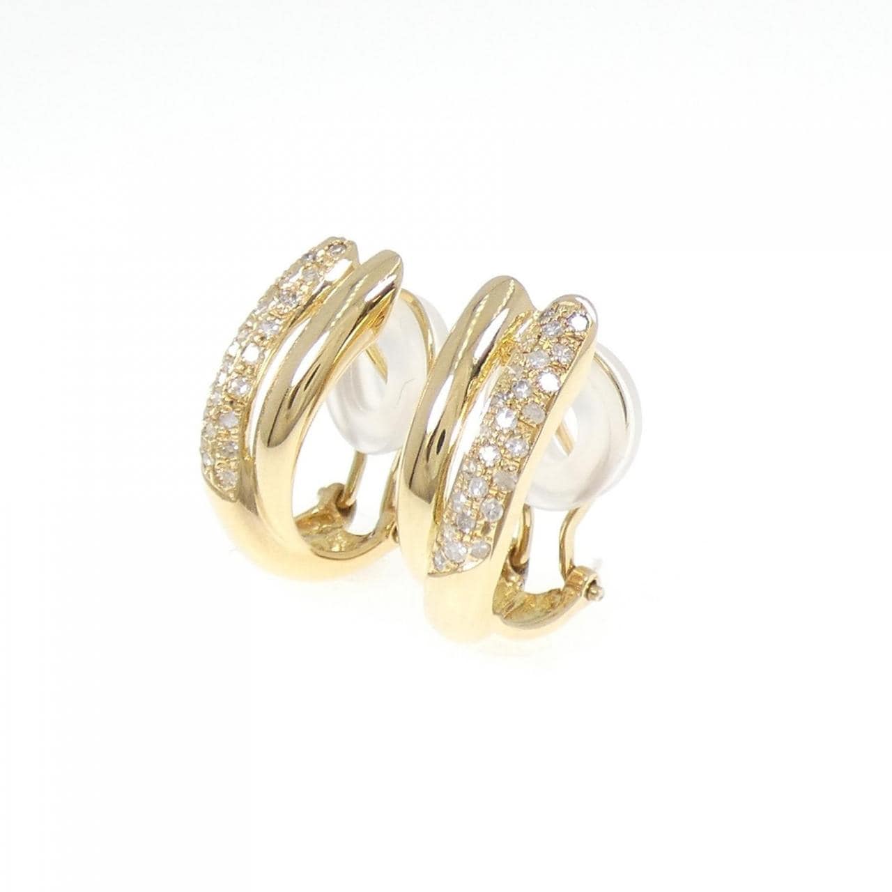 K18YG钻石耳环/耳夹0.28CT