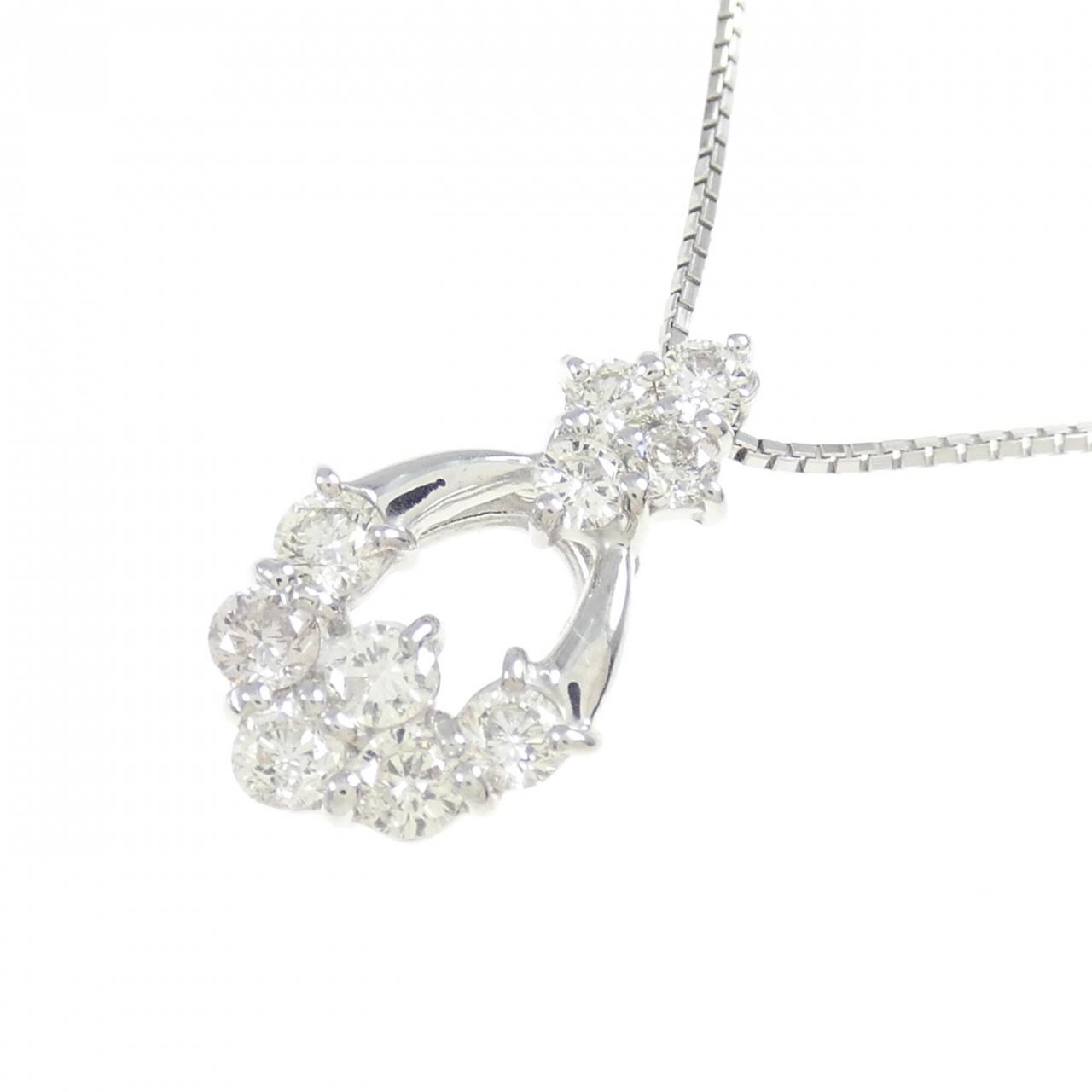 K18WG ダイヤモンド ネックレス 0.50CT