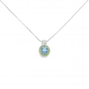 PT950/PT850 トルマリン ネックレス 0.10CT