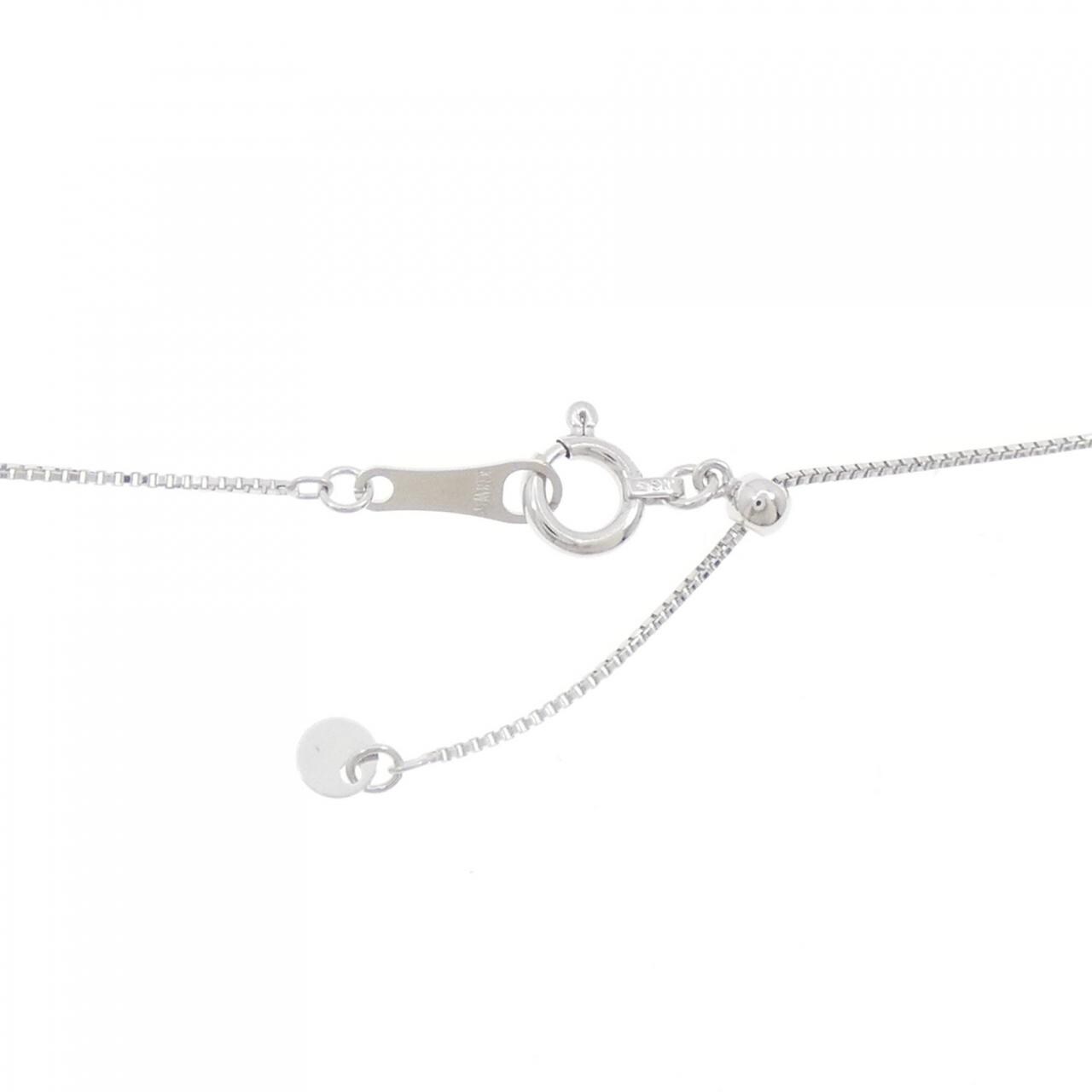 K14WG/K18WG ハート ダイヤモンド ネックレス 0.134CT