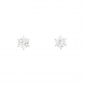 【リメイク】PT900/ST ダイヤモンド ピアス 0.329CT 0.343CT D VVS2 VG