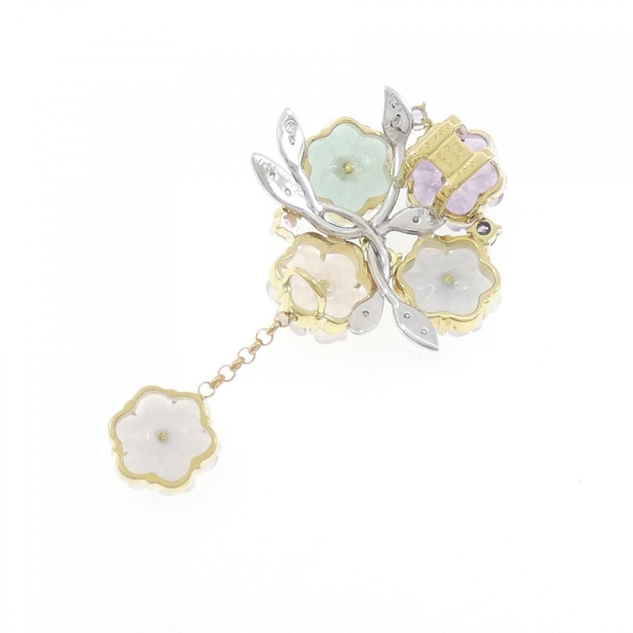 ヤマサキユミコ フラワー カラーストーン ペンダント