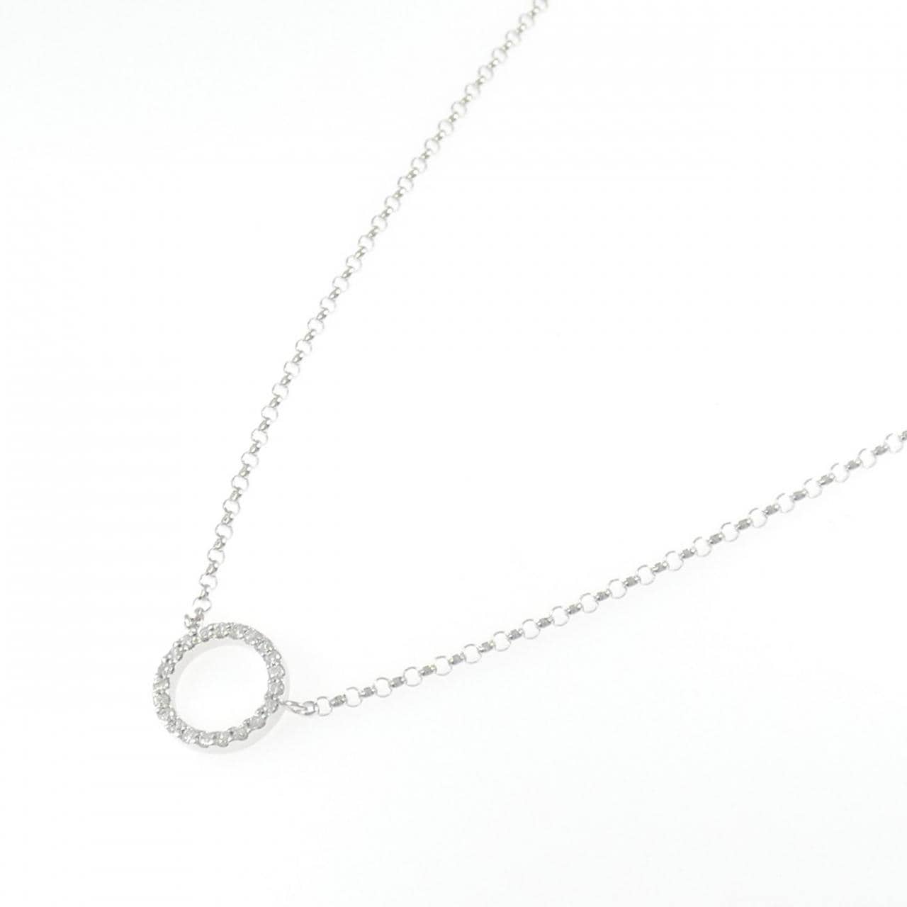 K18WG ダイヤモンド ネックレス 0.21CT