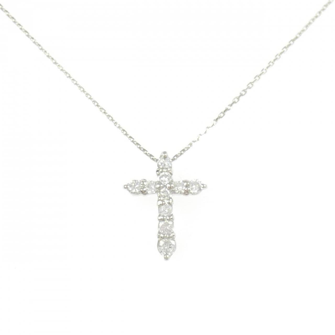 PT900/PT850 クロス ダイヤモンド ネックレス 0.50CT